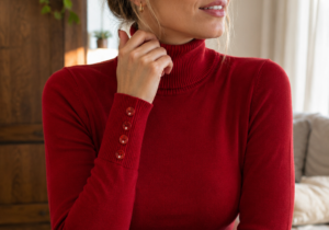 Polera tejida cuello alto
