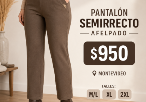 Pantalón semi recto afelpado